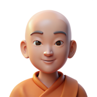elegant rustic Portrait of a serene monk with a shaved head and peaceful expression, lit by soft, natural light, in a minimalist style genuine png