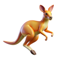 extraordinary modern A kangaroo hopping across the Australian outback, lit by the warm morning light, dynamic and energetic style original png