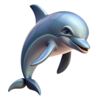 vibrant artistic Portrait of a playful dolphin leaping from the water, lit by sunlight, in a dynamic animal portrait style detailed png
