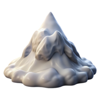 sereno resumen un majestuoso cubierto de nieve montaña pico perforación mediante un arremolinándose nube formación, crujiente detalles, dramático Encendiendo, fotorrealista estilo alto calidad png
