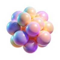 dramatic abstract A cluster of luminous orbs, emitting a soft, warm glow, in a spectrum of pastel colors, with a dreamy, ethereal feel high quality png