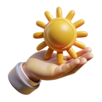extraordinary artistic A hand holding a miniature sun, casting long shadows. Chiaroscuro lighting high resolution png