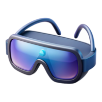 serene vintage A pair of augmented reality glasses displaying a HUD interface, clean and minimalist design, product photography lighting high resolution png