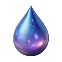dramatic artistic A single, luminous teardrop containing a swirling galaxy of nebulae and stars, lit by a soft, ethereal glow, Cosmic Horror style high quality png