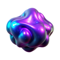 vibrante criativo uma pulsante, amorfo blob do néon lodo emitindo fractalizado luz padrões, iluminado de luz negra, abstrato expressionismo estilo profissional png