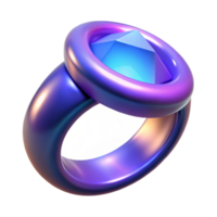 vibrant traditional A magical ring with a large gemstone emitting a hypnotic glow, close-up, soft lighting, realistic style high resolution png