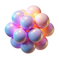 serene minimalist A cluster of luminous orbs, emitting a soft, warm glow, in a spectrum of pastel colors, with a dreamy, ethereal feel high quality png
