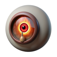 beautiful vintage A close-up of a bloodshot eye staring through a peephole, lit by a flickering match, reflecting a distorted hallway. Noir horror style high resolution png