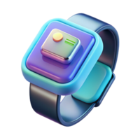 beautiful classic A smart watch displaying holographic notifications, futuristic user interface, sleek design high quality png