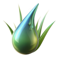 beautiful contemporary A close-up of a dewdrop on a blade of grass, reflective surface, soft lighting, macro photography style professional png