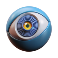magnificent artistic A single, oversized eye scanning a fingerprint, biometric security concept, close-up view, realistic rendering genuine png