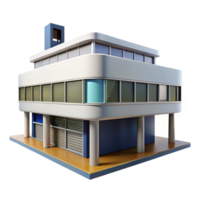 impressive modern Le Corbusier inspired building, concrete construction, modular design, functional style, daylight original png