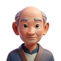 stunning rustic Close-up portrait of an elderly anime man with a wise, gentle expression, intricate wrinkles, warm lighting, Studio Ghibli style, soft focus detailed png