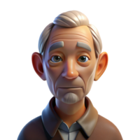 beautiful abstract Portrait of an elderly man with deep wrinkles and a wise gaze, illuminated by a single spotlight from above, in a chiaroscuro style exclusive png