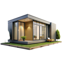extraordinary contemporary Prefabricated modular home, minimalist design, large windows, natural light, modern architecture, 8k, original png