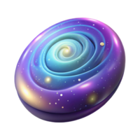 vibrant rustic A holographic map of the galaxy, with swirling nebulae and twinkling stars, projects in the air. Sci-fi realism style premium png