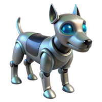 magnificent creative A robotic dog with glowing eyes, sleek design, futuristic style authentic png