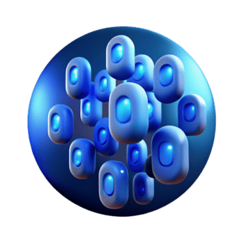 indrukwekkend modern een groep van gestileerde binair code cijfers drijvend in ruimte, elk cijfer gloeiend met een blauw licht, lit door een schemerig, ambient licht. abstract stijl 4k png