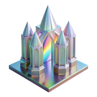 dramatic contemporary Crystal palace, refracted light creating rainbows, delicate and intricate architecture, otherworldly atmosphere original png