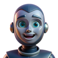 magnificent creative A robotic face displaying a range of human emotions, lit by dramatic lighting, in a close-up, portrait style original png
