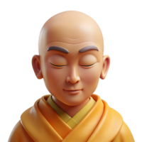 dramatic classic Portrait of a serene meditating monk with closed eyes, peaceful expression, and flowing robes, lit by a soft golden aura professional png