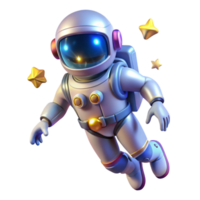 extraordinary abstract A robotic astronaut with a jetpack and reflective visor, floating in space, illuminated by the distant stars. Space art style exclusive png