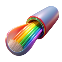 extraordinary rustic A close-up of a fiber optic cable, light pulsing through its core, vibrant rainbow colors, abstract photography style premium png