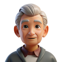 wonderful traditional Close-up portrait of an elderly anime man with a wise, gentle expression, intricate wrinkles, warm lighting, Studio Ghibli style, soft focus high quality png