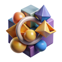 beautiful vintage A dynamic composition of overlapping, geometric shapes, creating a sense of depth and dimension, in a minimalist, abstract style 4K png