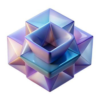 straordinario creativo un' serie di sovrapposizione, traslucido geometrico forme, la creazione di un' senso di profondità e dimensione, illuminato di un' morbido, ambientale luce, nel un' geometrico astrazione stile 4k png