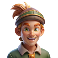 magnificent vintage Portrait of a charming rogue with a sly grin, a mischievous twinkle in his eye, and a feathered cap, lit by dim tavern lighting high resolution png