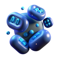 extraordinary contemporary A group of stylized binary code digits floating in space, each digit glowing with a blue light, lit by a dim, ambient light. Abstract style original png