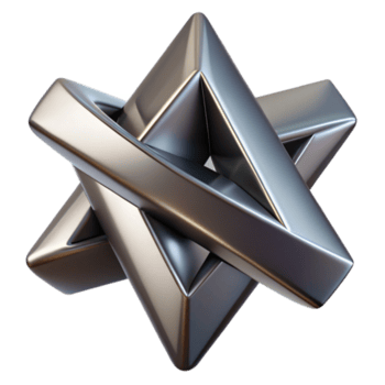 extraordinary artistic A dynamic composition of intersecting planes and angles, rendered in a metallic texture with a brushed finish, constructivist style premium png