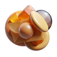 elegant vintage A dynamic composition of overlapping, translucent shapes, in a warm, earthy palette, with soft, diffused lighting high quality png
