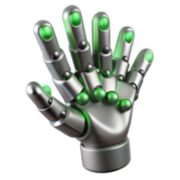 dramatic creative An AI-powered robotic surgeon performing a delicate operation with precision instruments, lit by a focused surgical lamp. Medical illustration, photorealistic style high quality png