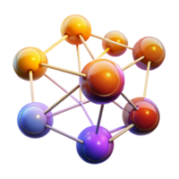 stunning modern A network of interconnected glowing orbs representing global internet traffic, illuminated by dynamic, shifting colors, in an abstract style professional png