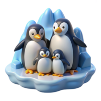 wonderful creative A group of penguins huddled together on an icy shore, Antarctic landscape, heartwarming and endearing high quality png