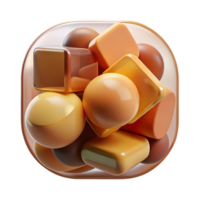 impressive abstract A dynamic composition of overlapping, translucent shapes, in a warm, earthy palette, with soft, diffused lighting original png