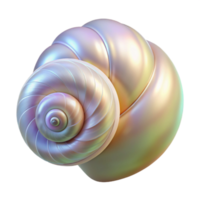vibrant rustic A spiral seashell, pearly white with iridescent reflections, studio lighting, photorealistic style genuine png