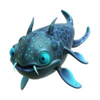 extraordinary creative A solitary deep-sea creature, with bioluminescent patterns, floating in the abyss, mysterious, sci-fi style exclusive png