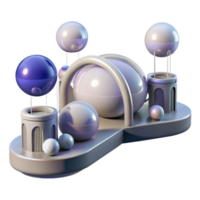 stunning classic Floating orbs connected by bridges, futuristic architecture, minimalist design, ethereal lighting high resolution png