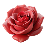magnificent abstract A single rose, deep red petals, soft lighting, romantic style high quality png