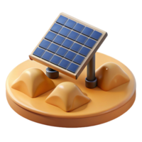 vibrant creative A solar panel array in the desert, aerial view, bright sunlight, sustainable technology theme premium png