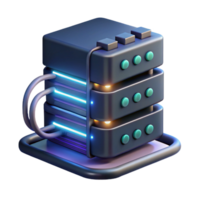 extraordinary rustic A futuristic server rack with glowing cables and data streams, data center environment, dark, moody lighting professional png