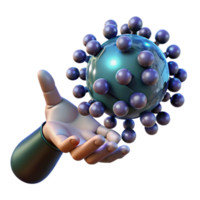 wonderful minimalist A swarm of nanobots forming a human hand reaching towards a glowing orb of data, dark, moody lighting, digital art style high resolution png