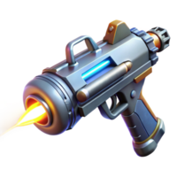 serene artistic A futuristic weapon firing a beam of energy, sci-fi style high quality png