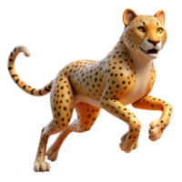 elegant abstract A cheetah chasing its prey, dynamic pose, blurred motion high resolution png