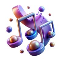 stunning creative An abstract representation of musical notes, visualized as floating, glowing symbols, with a dynamic, rhythmic style professional png