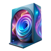 magnificent modern A portal opens in the fabric of space-time, revealing a swirling vortex of colors and energy. Psychedelic lighting, abstract style exclusive png