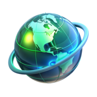 magnificent rustic A holographic projection of the Earth rotating slowly, continents outlined in glowing lines, cool blue and green lighting, minimalist style high quality png